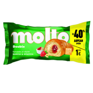 Μόλτο κρουασάν με Βανίλια-Φράουλα