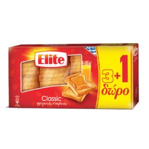 Φρυγανιές σταρένιες 3+1 δώρο Elite