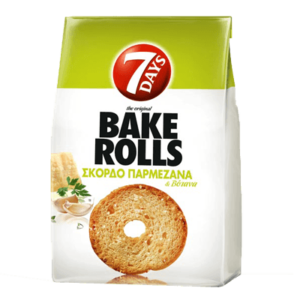Bake Rolls με γεύση σκόρδο-παρμεζάνα 7Days