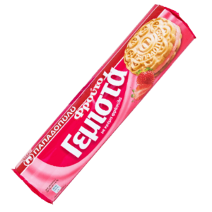 Μπισκότα γεμιστά με φράουλα Παπαδόπουλου